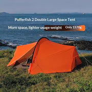 Mead's Supply & Equipment Outfitters limited Pufferfish 2-Person Ultralight Three-Season Tent 15D Nylon Pufferfish 2 Person Tent Ultralight Three Season