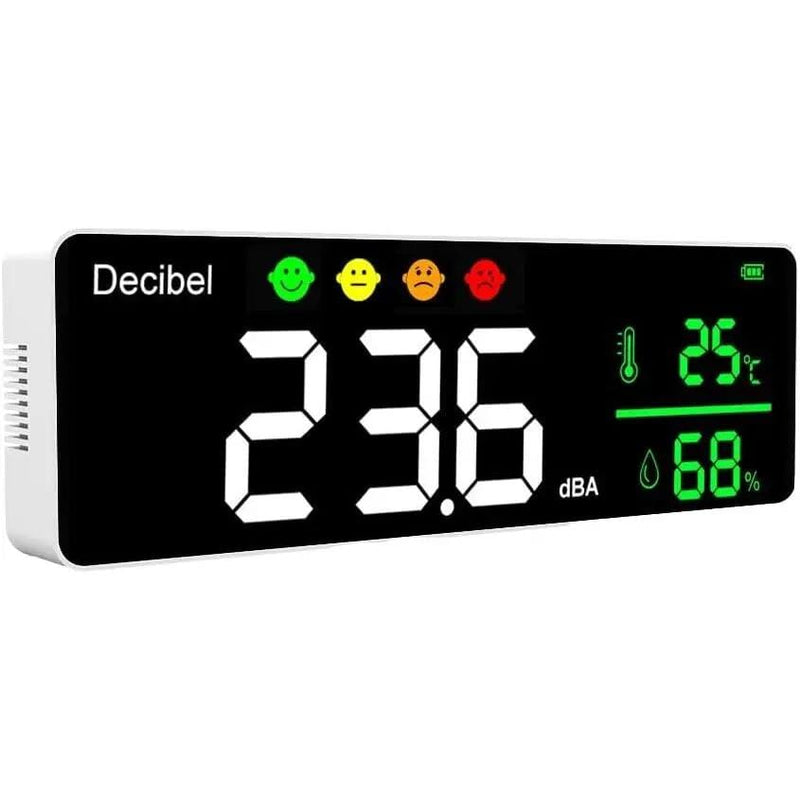 Wall mounted Decibel Meter with Temperature & Humidity Detector by Deafquip