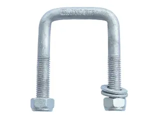 Square U-Bolt - M12 x 51 x 75mm - Grade 8.8 - Nuts Included by Trojan