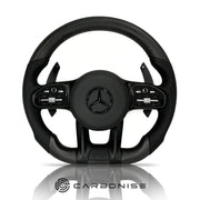 Mercedes-Benz Steering Wheel (Matte Carbon Fiber+Perforated Leather) #32 by CARBONISE