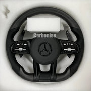 Mercedes-Benz Steering Wheel (Matte Carbon Fiber+Perforated Leather) #32 by CARBONISE