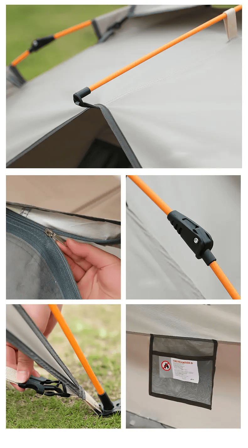 Double Layer Camping Tent Waterproof Pop-up Tent 3-4 Person DYLF94225 by ECOTREK