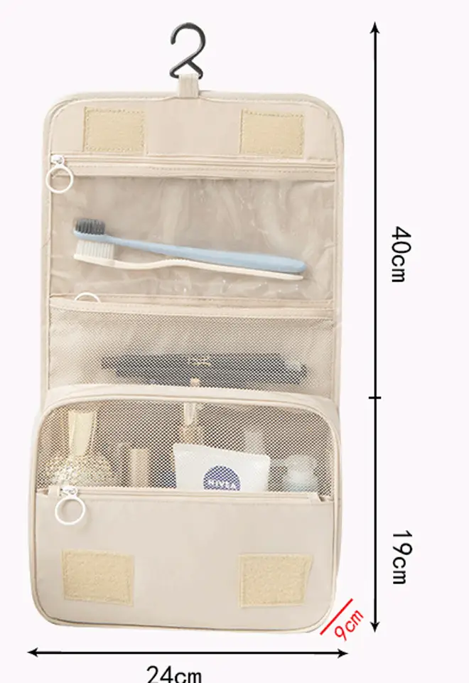 Ecotrek Dustproof Hanging Toiletry Bag with Waterproof Compartments ZH6013 by ECOTREK