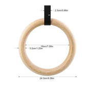 32mm Wooden Gymnastic Rings Gym Rings by salelink.co.nz