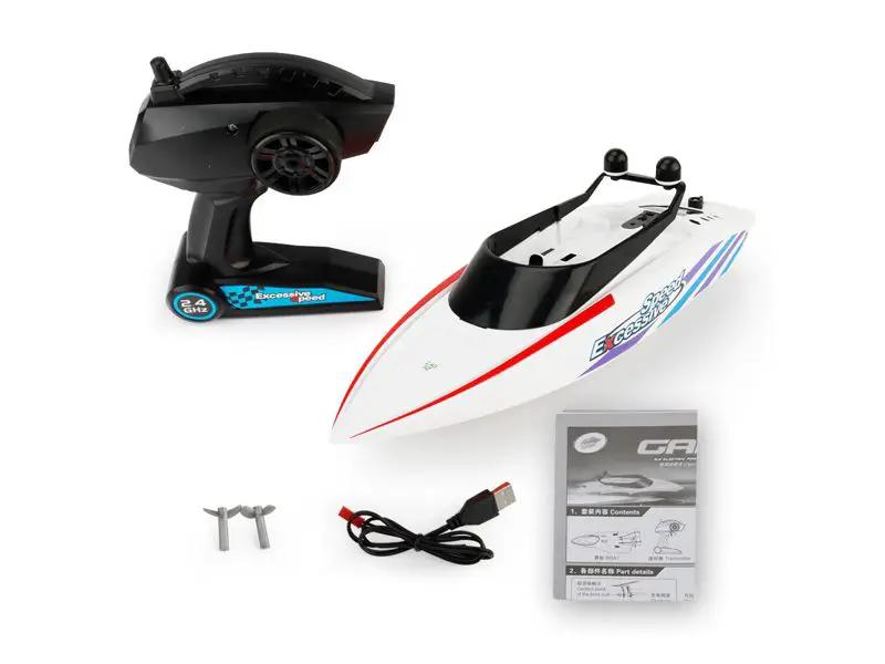 RC Boat 32CM Control Electric Boat Speedboat for Summer Children Toy White by dealonline.co.nz