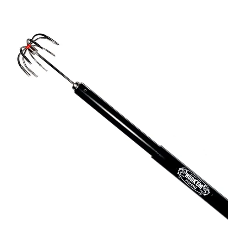 Hook Em Telescopic Large Squid Gaff - Interchangeable Stainless Steel Head - 2.0m Extends to 3.6m Aluminium Handle - 1 x EVA