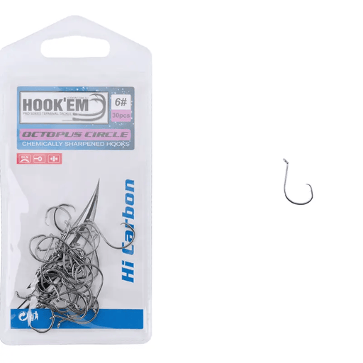 Hook Em Octopus Circle X Hooks COLOUR Nickel Coated - Pre Pack - X Per Pack