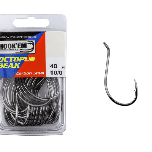 Hook Em Octopus Beak COLOUR X Hooks - Blister Pack - X Per Pack