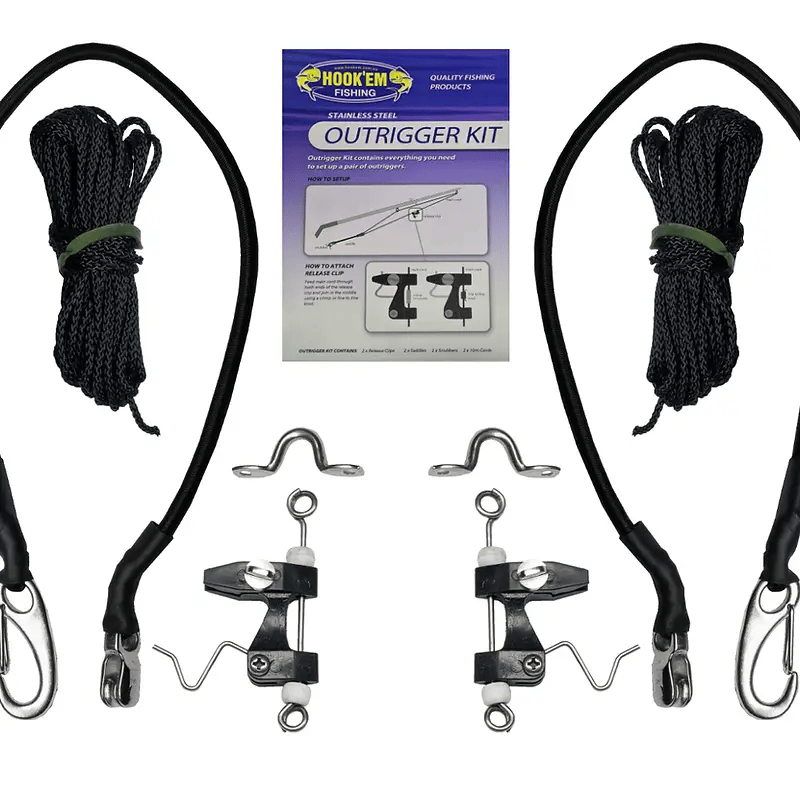 Hook Em Outrigger Kit For 11ft 16ft 20ft Poles With Snubbers Clips Lines Saddles