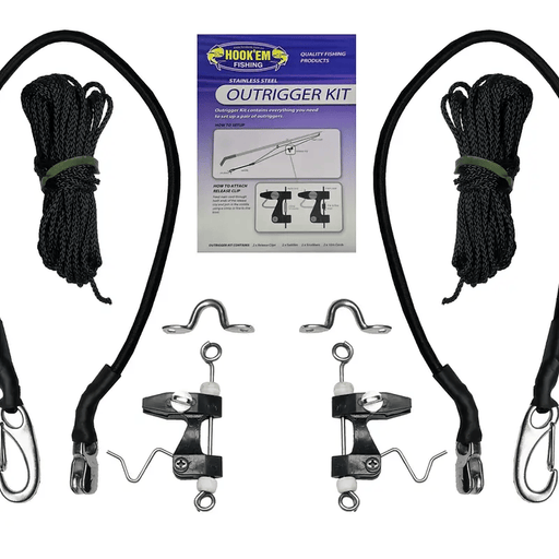 Hook Em Outrigger Kit For 11ft 16ft 20ft Poles With Snubbers Clips Lines Saddles