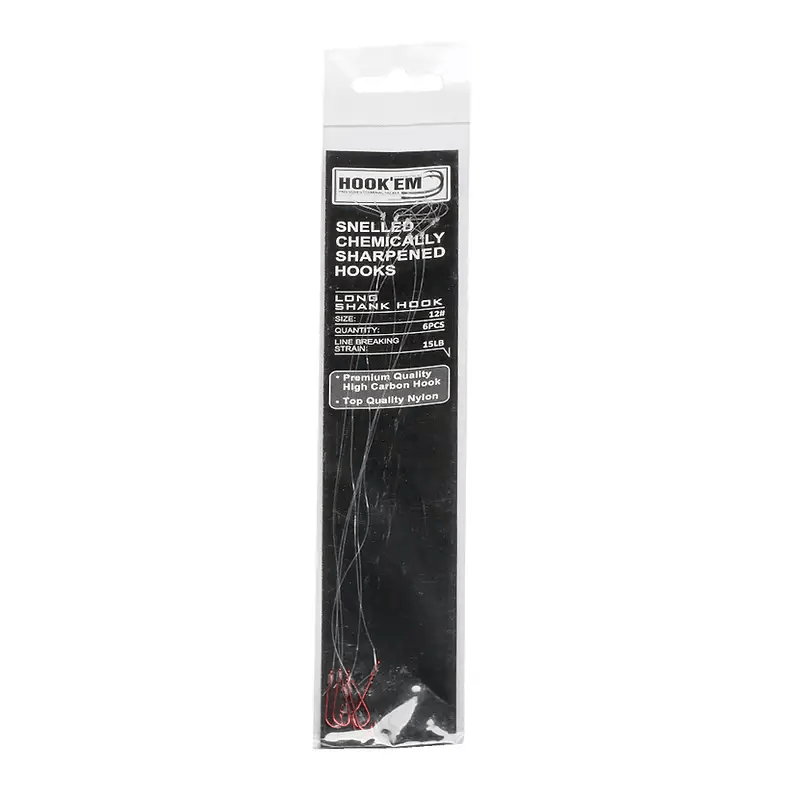 Snelled Long Shank Red