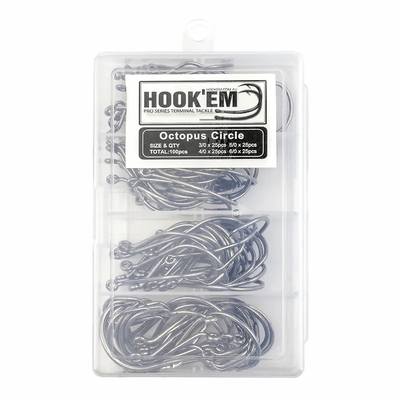 Hook Em Circle Hooks - Bulk Pack - X Each Size - X, X, X and X