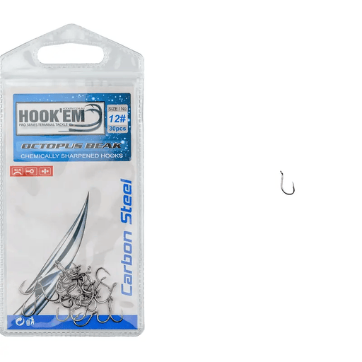 Hook Em Octopus Beak X# Hooks COLOUR Nickel Coated - Prepack - X Per Pack