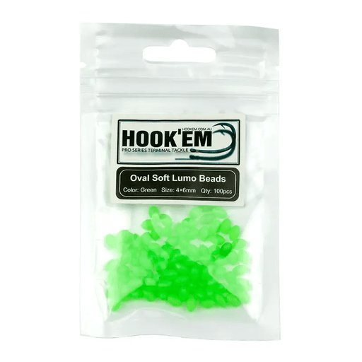 Hook Em Large Lumo Soft Bead Kit Red and Green in Plastic Case 900 Per Pack