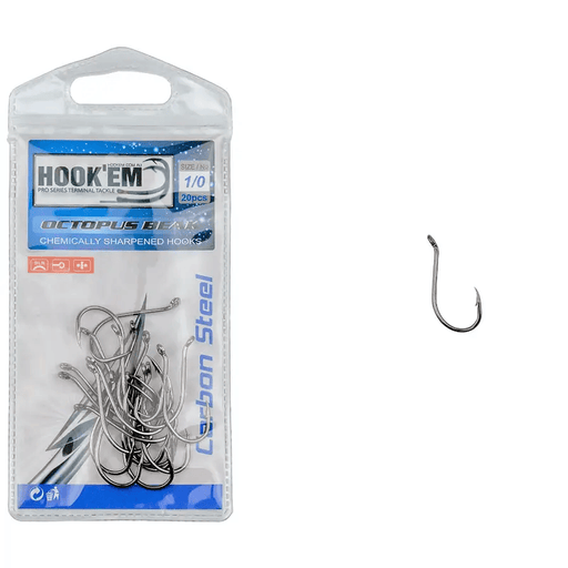Hook Em Octopus Beak X Hooks COLOUR Nickel Coated - Prepack - X Per Pack