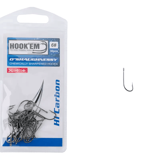 Hook Em O'Shaughnessy X Hook COLOUR Nicklel Coated - Pre Pack - X Per Pack