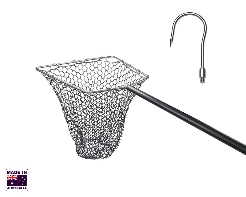 IN120RS - 50x44cm - 1.2m - Rubberised - Net and Gaff Combo