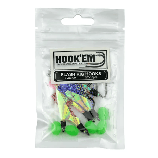 Hook Em Slimy Bait Rig Kit 20 Flash Rig Hooks Australian Made