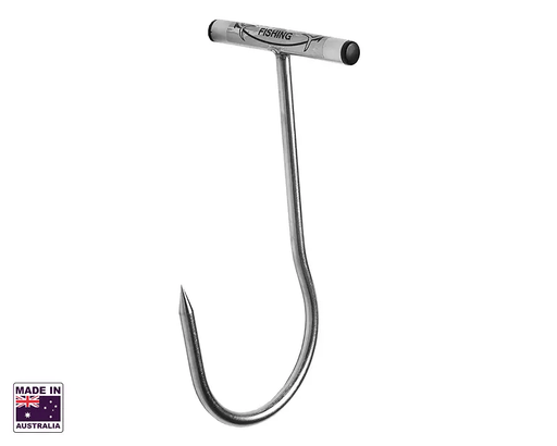 Hook Em Meat Hook - 10 x 125mm - T Style Handle - Stainless Steel