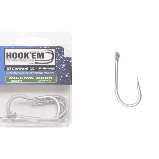 Hook Em Rigging Shark X Hooks - Hi Carbon 2X Strong PS Coating - Charter Pack - X Per Pack