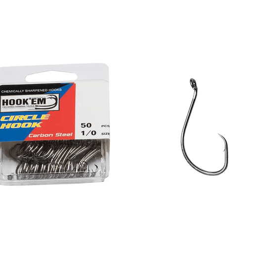 Hook Em Octopus Circle X Hooks COLOUR Nickel Coated - Blister Pack - X Per Pack