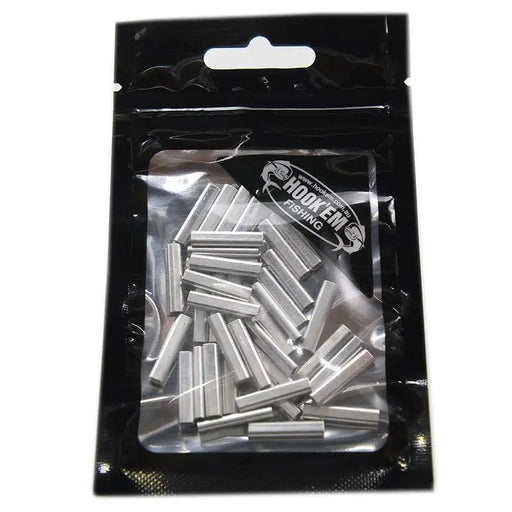 Hook Em Aluminium Crimps Bulk Pack 1.2x18mm 1000 Pack Australian Made
