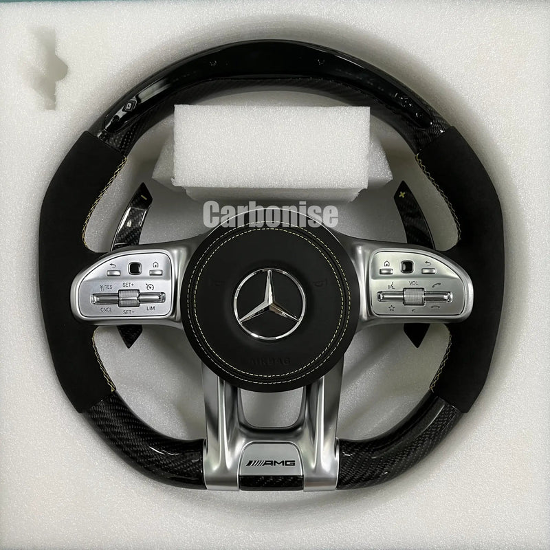 Mercedes-Benz Steering Wheel (Carbon Fiber+Alcantara) #33 by CARBONISE