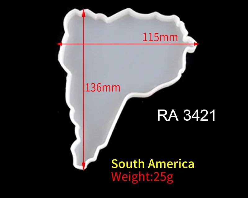 World Map Moulds - South America by Resin Art NZ