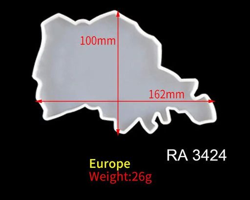 World Map Moulds - Europe by Resin Art NZ