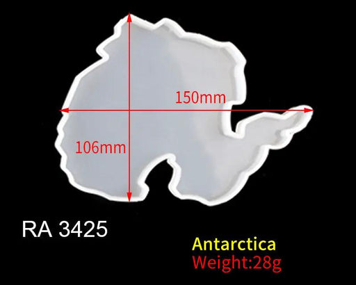World Map Moulds - Antarctica by Resin Art NZ