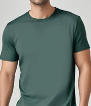 Solid Casual Short-Sleeve Crewneck T-Shirt by Mead's Supply & Equipment Outfitters limited