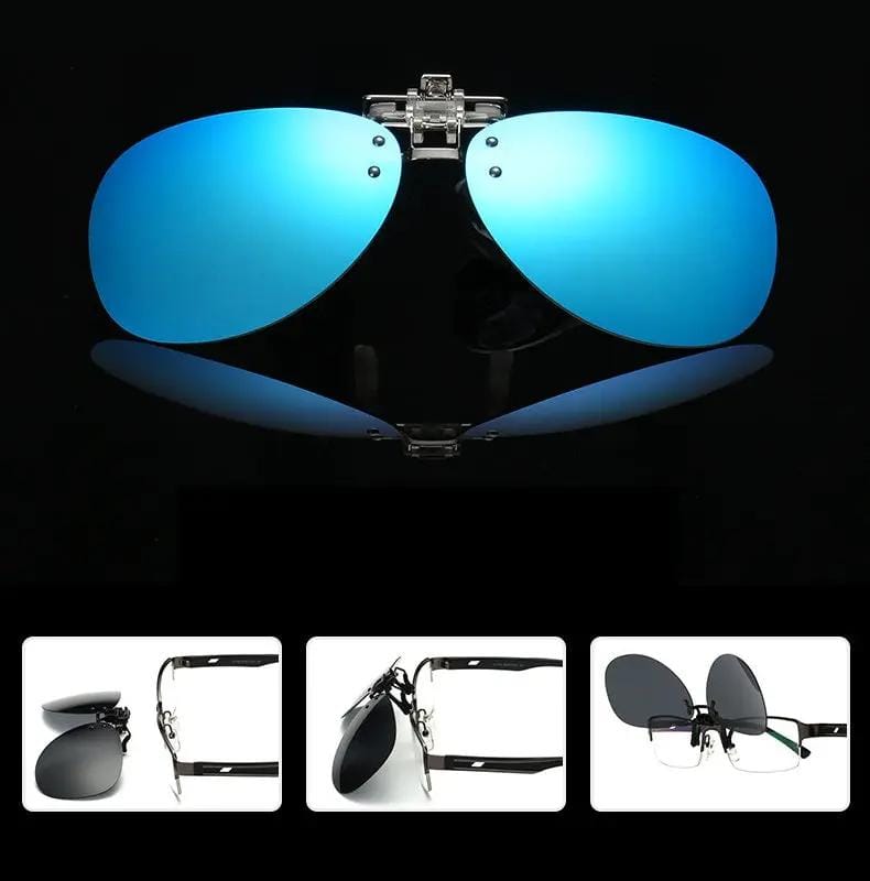 Night Vision Anti Glare Polarized Clip On Driving Glasses Sunglass – view 1