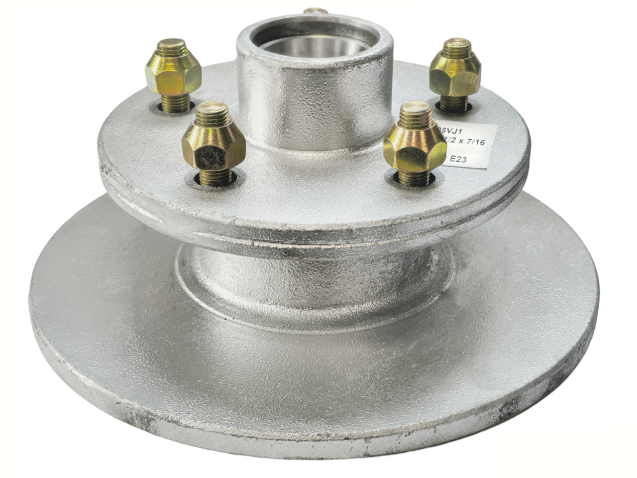 Disc-Braked Early Model Hub - 225mm 5x4-1/2x7/16" - Action Outdoors Kiwi