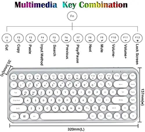 Wireless Bluetooth Keyboard for iOS Windows Android by salelink.co.nz