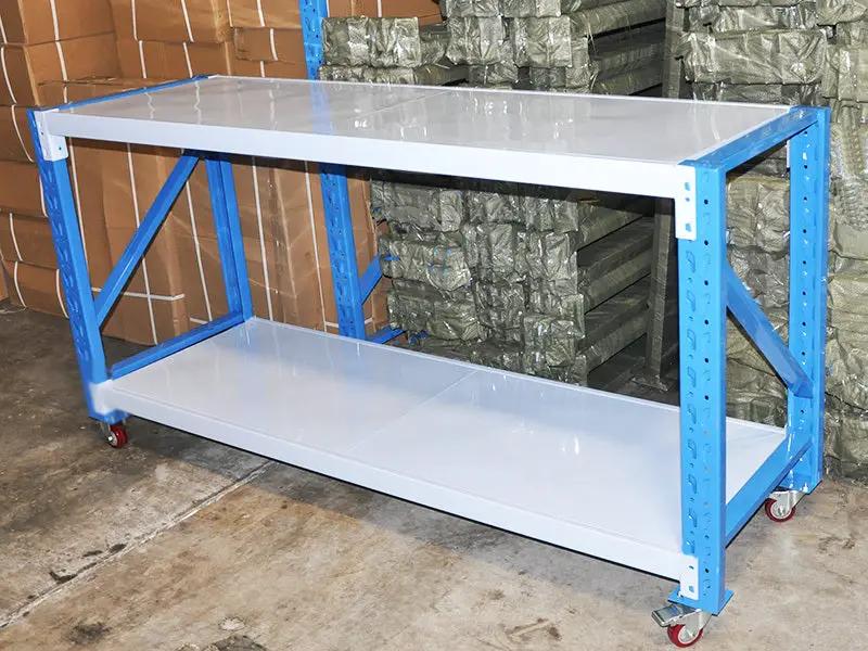 Blue Movable WorkBench / 4 Wheels / 101x200x60CM by dealonline.co.nz