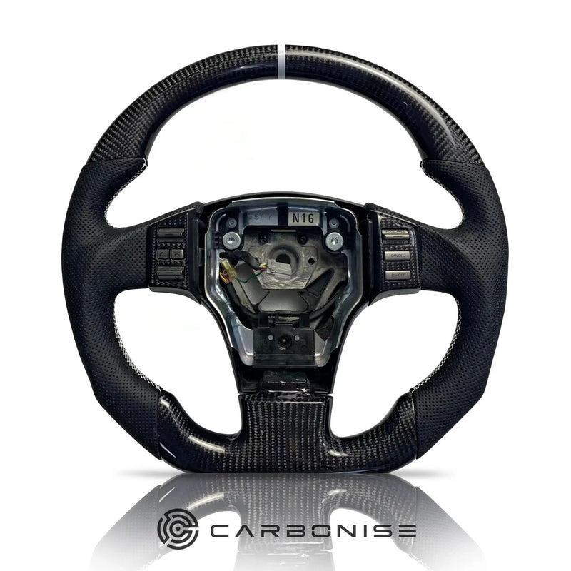 Nissan Fairlady 350Z Steering Wheel (Carbon Fiber+Perforated Leather) by CARBONISE
