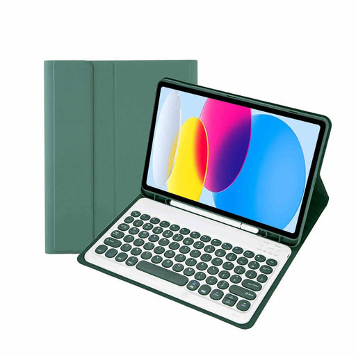 iPad 10th Gen 10.9, iPad 11 (A16 2025) Keyboard Case - Green by salelink.co.nz