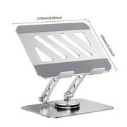 Adjustable 360 Degree Rotating Foldable Laptop Stand with Cooling Mount by techplus