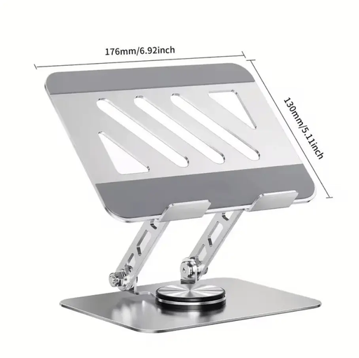 techplus Adjustable 360 Degree Rotating Foldable Laptop Stand with Cooling Mount Adjustable 360 Degree Rotating Foldable Laptop Stand with Cooling Mount
