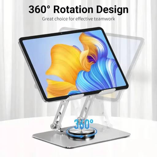techplus Adjustable 360 Degree Rotating Foldable Laptop Stand with Cooling Mount Adjustable 360 Degree Rotating Foldable Laptop Stand with Cooling Mount