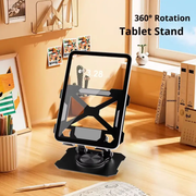 Multifunctional 360 Degree Rotation Adjustable Metal Stand for Tablet, PC & Desktop by techplus