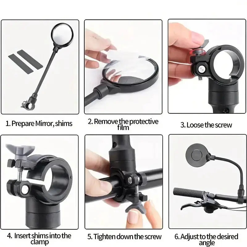 360° Rotatable Bicycle Handlebar Mirror by Habicare