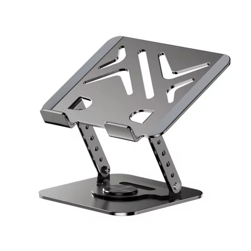 360° Rotating Adjustable Aluminum Laptop & Tablet Stand for Desktop by techplus