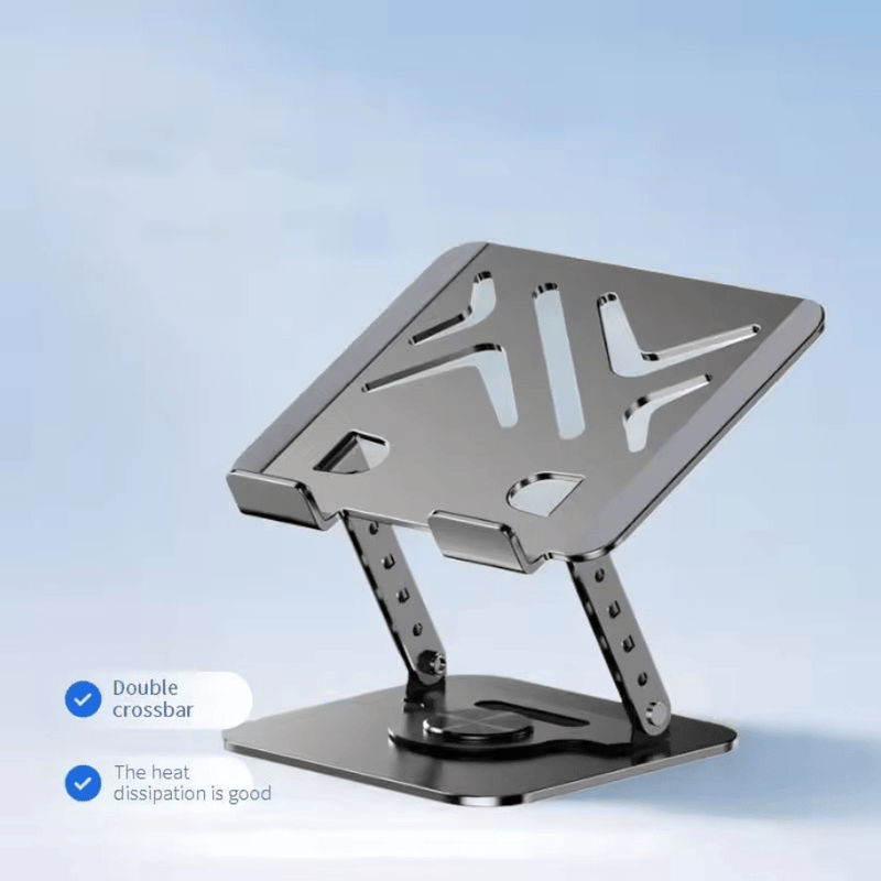 360° Rotating Adjustable Aluminum Laptop & Tablet Stand for Desktop by techplus