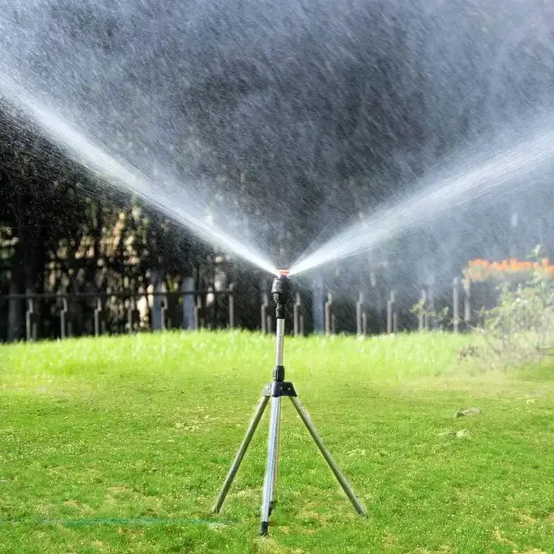 360° Rotating Garden Sprinkler with Tripod Irrigation Stand by Habicare