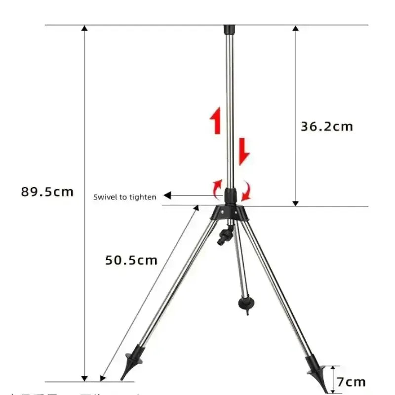 360° Rotating Garden Sprinkler with Tripod Irrigation Stand by Habicare