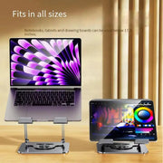 techplus 360° Rotating Laptop Stand | Adjustable Metal Desk Holder for Laptop & Tablet up to 17 Inch 360° Rotating Laptop Stand | Adjustable Metal Desk Holder for Laptop & Tablet up to 17 Inch