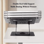 techplus 360° Rotating Laptop Stand with Dual Cooling Fans – Foldable Adjustable Laptop Riser Default Title 360° Rotating Laptop Stand with Dual Cooling Fans – Foldable Adjustable Laptop Riser Default Title