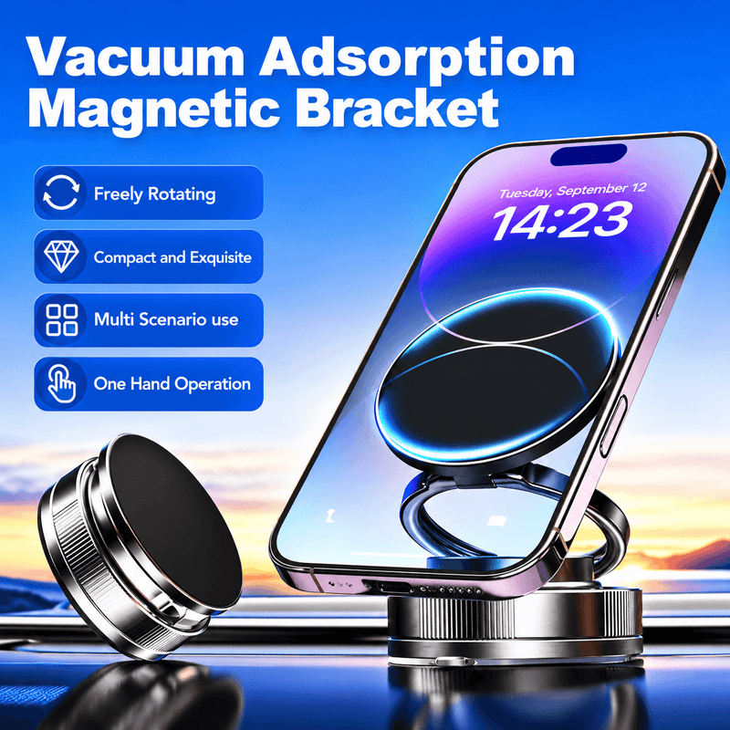 techplus 360° Rotating Magnetic Phone Holder – Foldable Vacuum Suction Mount Default Title 360° Rotating Magnetic Phone Holder – Foldable Vacuum Suction Mount Default Title