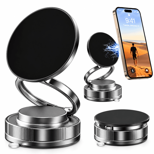 techplus 360° Rotating Magnetic Phone Holder – Foldable Vacuum Suction Mount Default Title 360° Rotating Magnetic Phone Holder – Foldable Vacuum Suction Mount Default Title